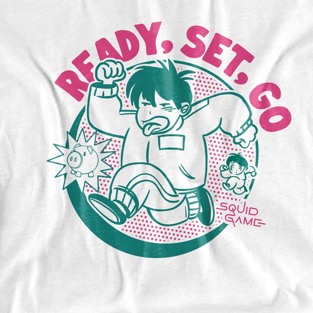 White - Back - Squid Game Unisex Adult Season Three Ready Set Go T-Shirt