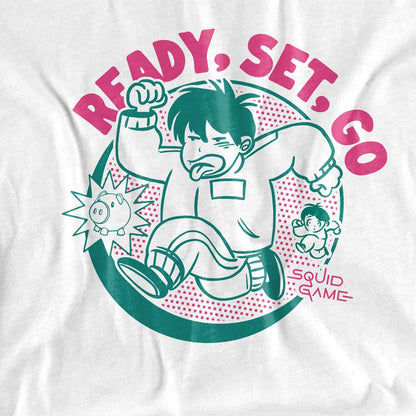 White - Back - Squid Game Unisex Adult Season Three Ready Set Go T-Shirt
