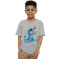 Athletic Heather - Front - Lilo & Stitch Childrens-Kids Ice Cream Heather T-Shirt
