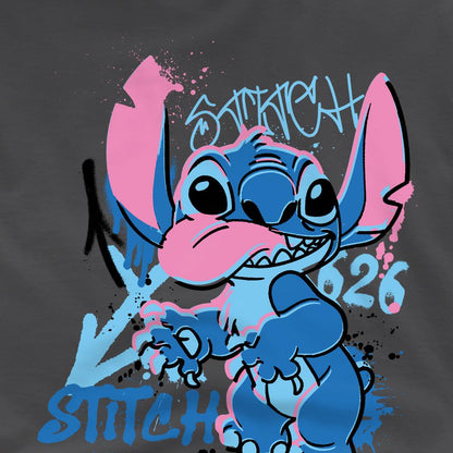 Light Graphite - Back - Lilo & Stitch Boys 626 Graffiti T-Shirt