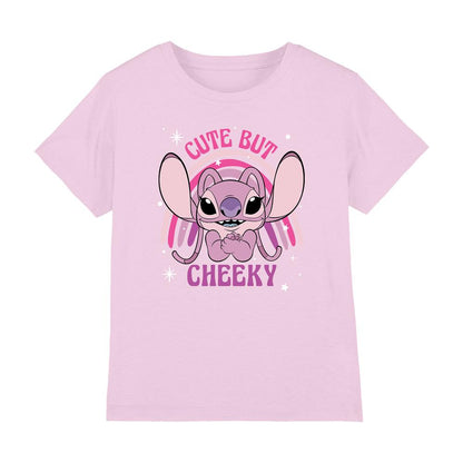 Light Pink - Lifestyle - Lilo & Stitch Girls Cute But Cheeky Angel Rainbow T-Shirt