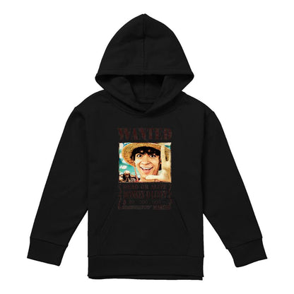Navy - Lifestyle - One Piece Live Action Childrens-Kids Luffy Wanted Poster Hoodie