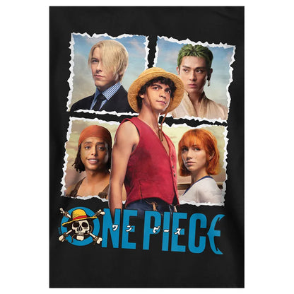 Black - Side - One Piece Live Action Childrens-Kids Group Hoodie