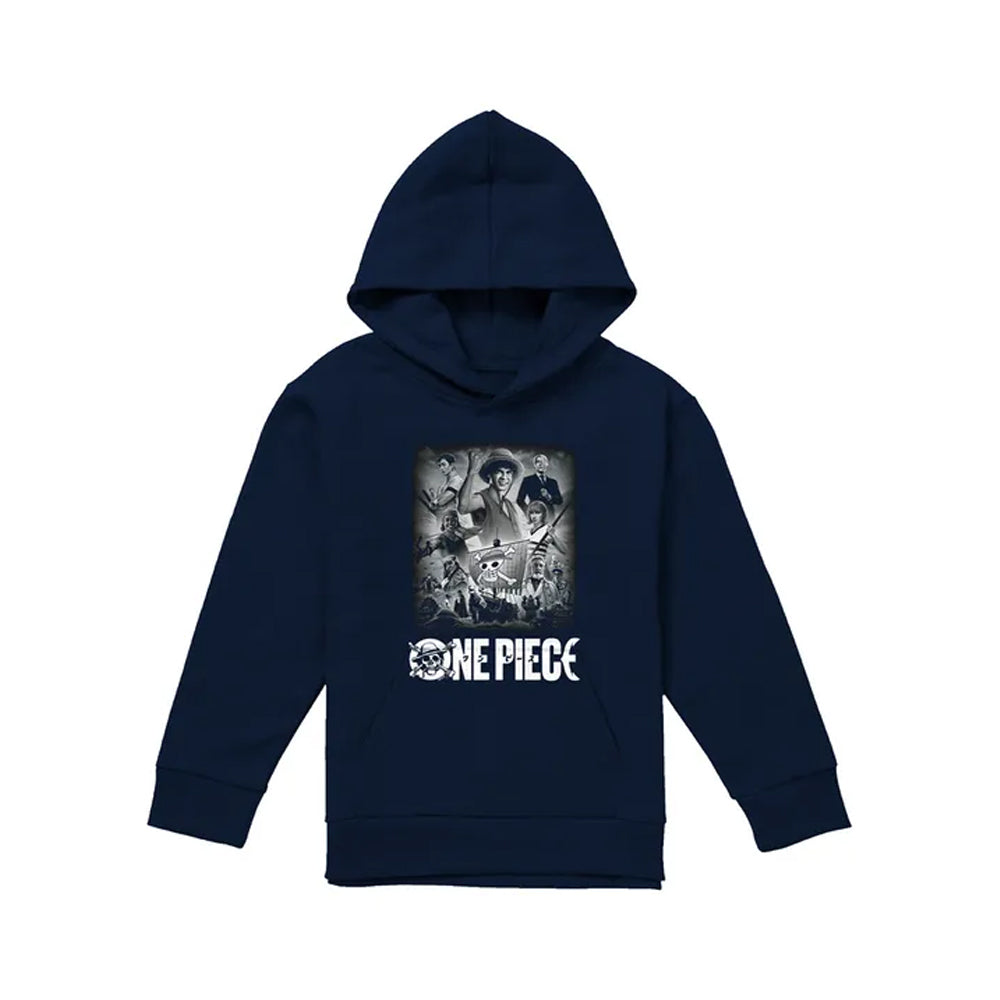 Navy - Front - One Piece Live Action Childrens-Kids Poster Hoodie