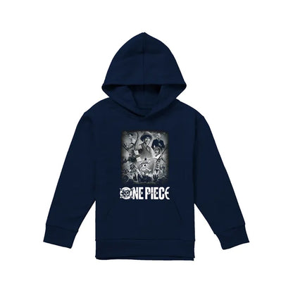 Navy - Front - One Piece Live Action Childrens-Kids Poster Hoodie