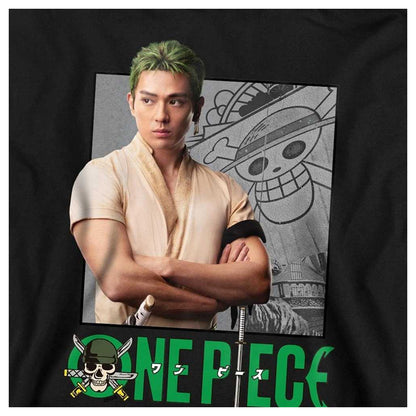 Black - Side - One Piece Live Action Childrens-Kids Roronoa Zoro Hoodie