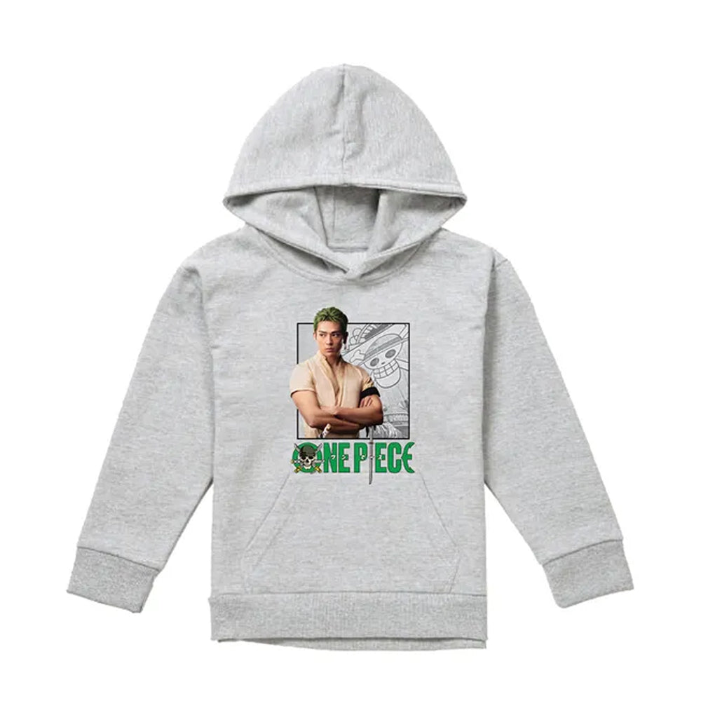 Athletic Heather - Front - One Piece Live Action Childrens-Kids Roronoa Zoro Hoodie