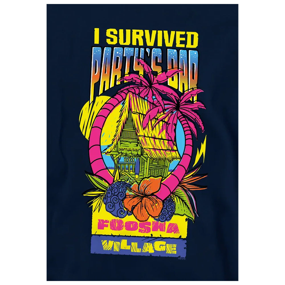 Navy - Side - One Piece Childrens-Kids I Survived Party´s Bar Hoodie