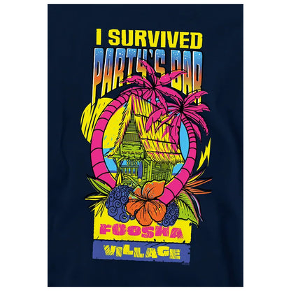 Navy - Side - One Piece Childrens-Kids I Survived Party´s Bar Hoodie