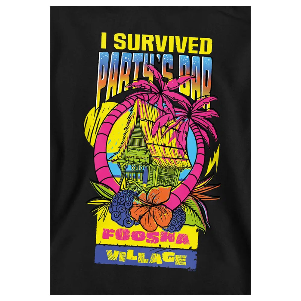 Black - Side - One Piece Childrens-Kids I Survived Party´s Bar Hoodie