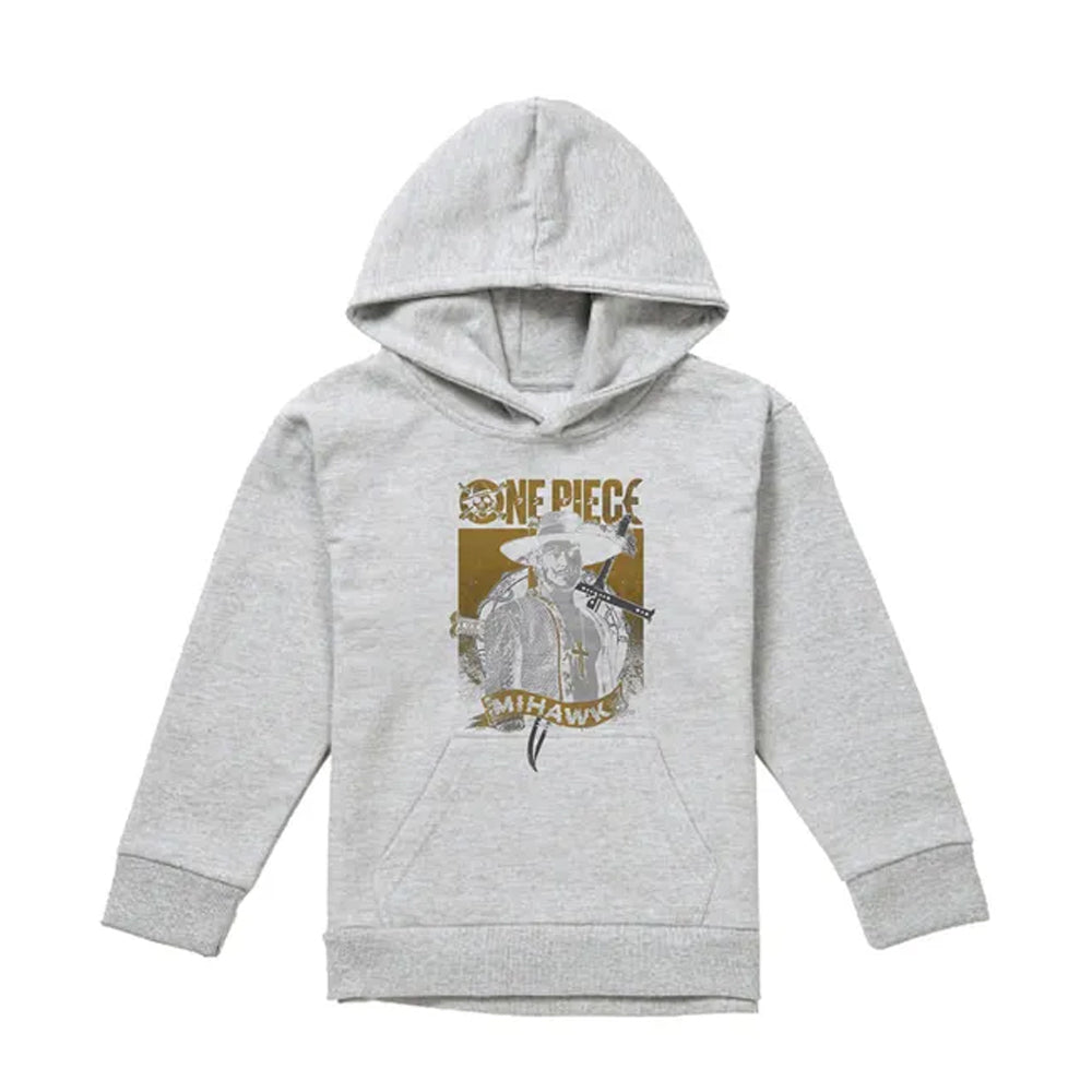 Athletic Heather - Front - One Piece Childrens-Kids Dracule Mihawk Portrait Hoodie