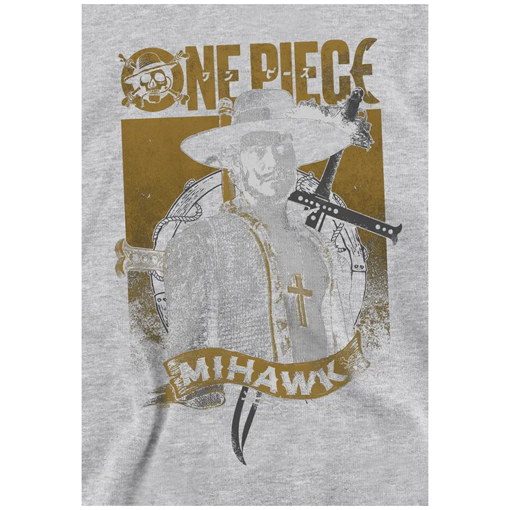 Athletic Heather - Side - One Piece Childrens-Kids Dracule Mihawk Portrait Hoodie