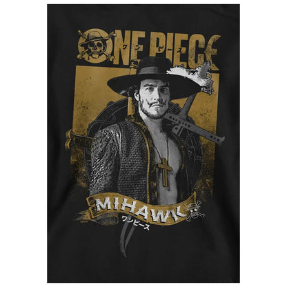 Black - Side - One Piece Childrens-Kids Dracule Mihawk Portrait Hoodie