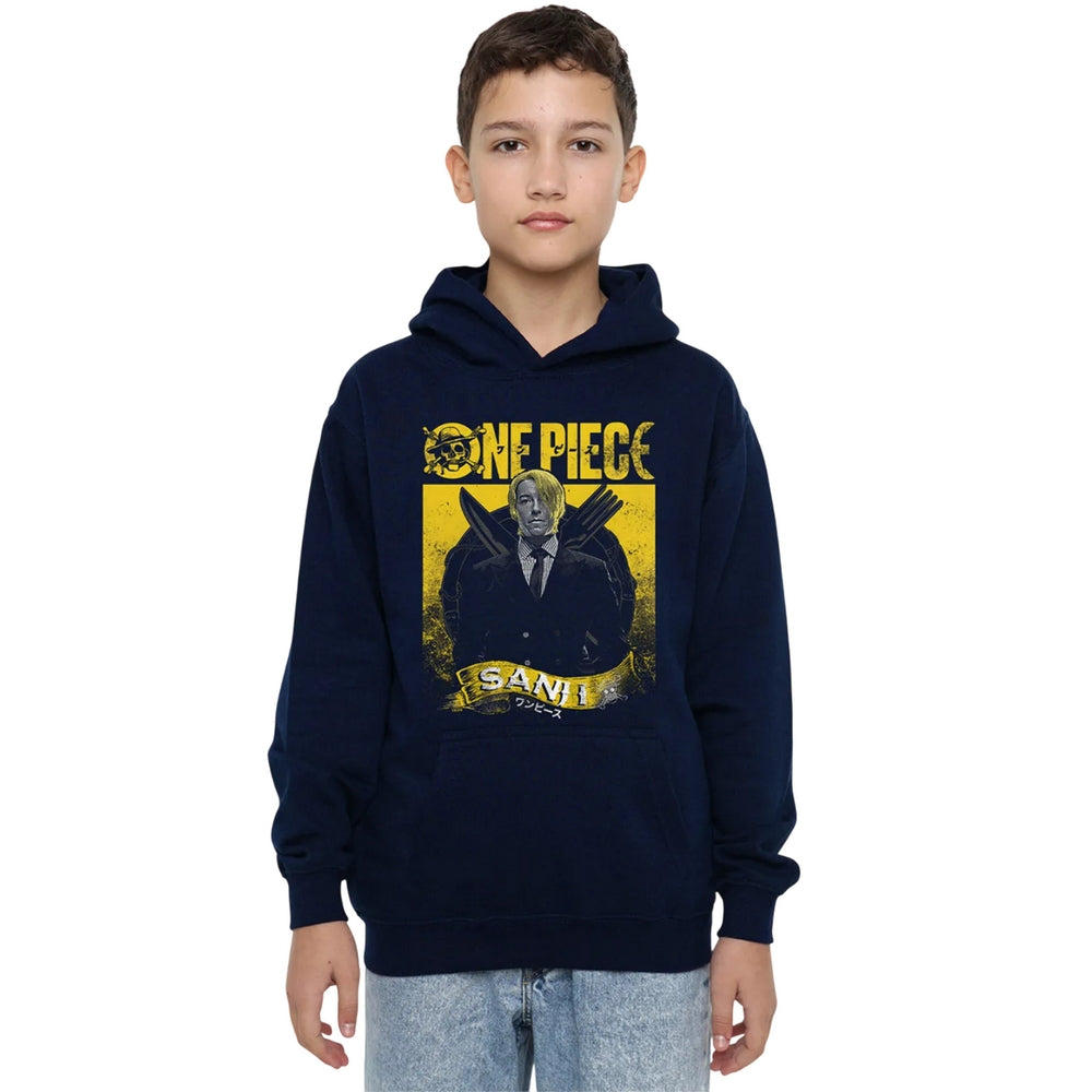 Navy - Lifestyle - One Piece Live Action Childrens-Kids Sanji Portrait Hoodie