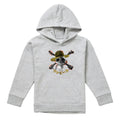 Athletic Heather - Front - One Piece Childrens-Kids Jolly Roger Straw Hat Hoodie