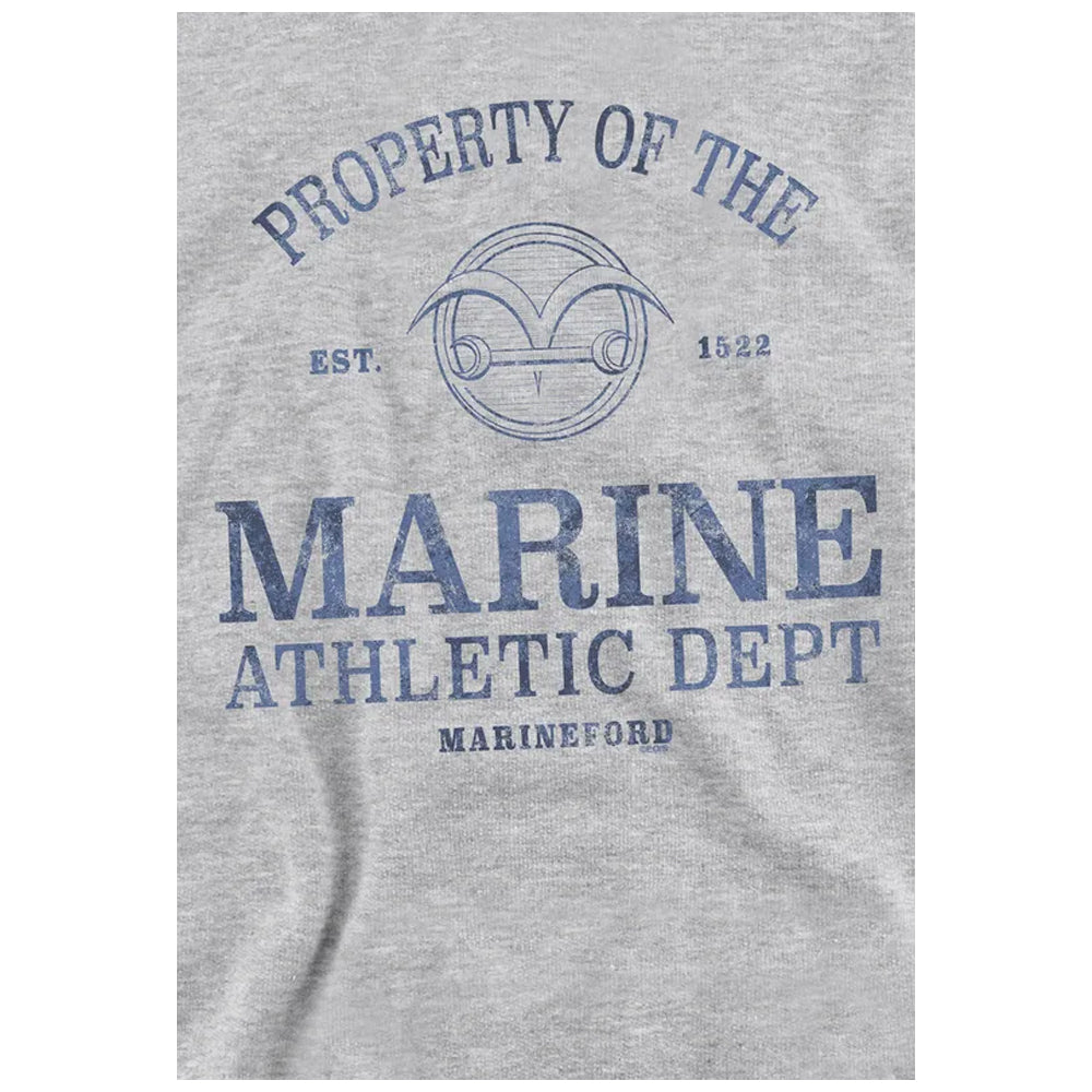Athletic Heather - Side - One Piece Childrens-Kids Marine Athletic Dept Hoodie