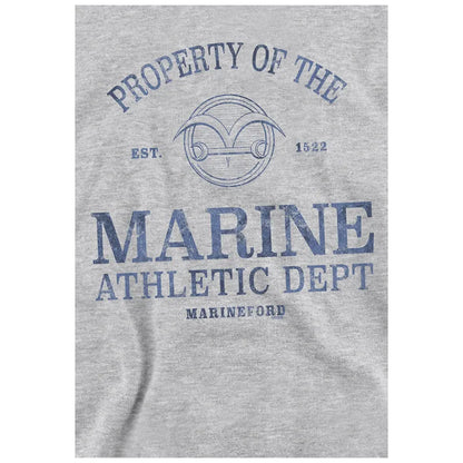 Athletic Heather - Side - One Piece Childrens-Kids Marine Athletic Dept Hoodie