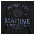 Black - Side - One Piece Childrens-Kids Marine Athletic Dept Hoodie