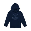 Navy - Front - One Piece Childrens-Kids Marine Athletic Dept Hoodie