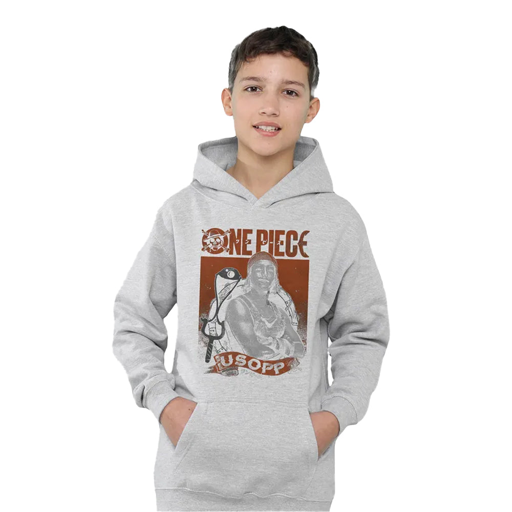 Athletic Heather - Lifestyle - One Piece Live Action Childrens-Kids Usopp Portrait Hoodie