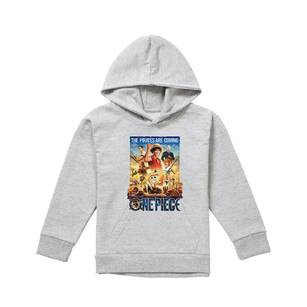 Athletic Heather - Front - One Piece Live Action Childrens-Kids The Pirates Are Coming Hoodie