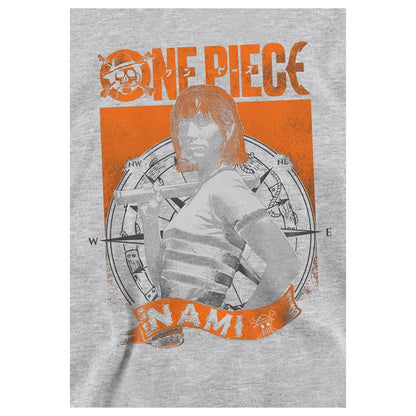 Athletic Heather - Side - One Piece Live Action Childrens-Kids Nami Portrait Hoodie