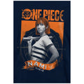 Navy - Side - One Piece Live Action Childrens-Kids Nami Portrait Hoodie