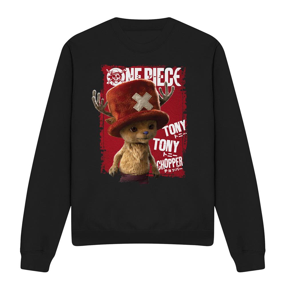 Black - Front - One Piece Unisex Adult Select Screen Tony Tony Chopper Sweatshirt