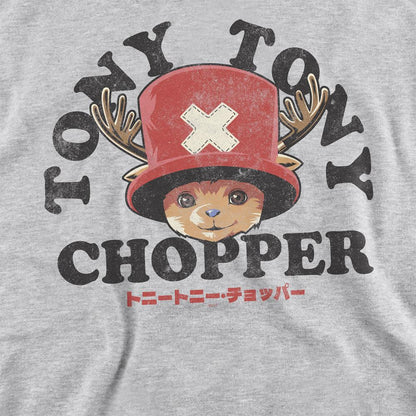 Heather Grey - Back - One Piece Unisex Adult Tony Tony Chopper Face Sweatshirt