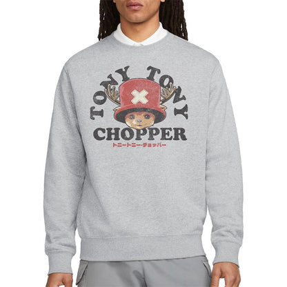 Heather Grey - Front - One Piece Unisex Adult Tony Tony Chopper Face Sweatshirt