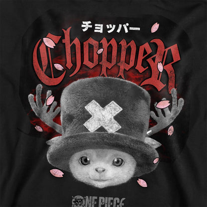 Black - Side - One Piece Unisex Adult Tony Tony Chopper Sweatshirt