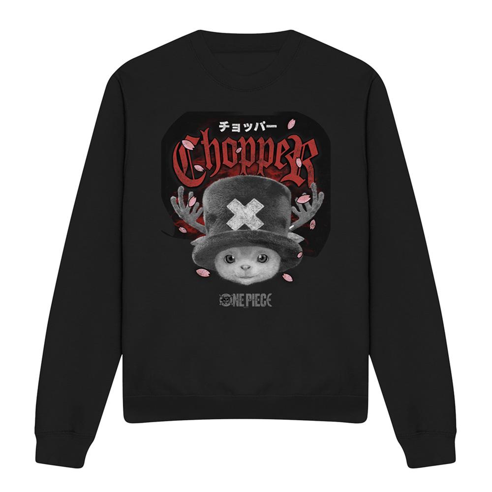 Black - Front - One Piece Unisex Adult Tony Tony Chopper Sweatshirt