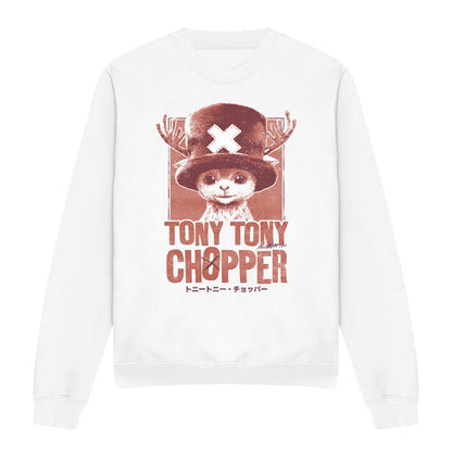 White - Front - One Piece Unisex Adult Tony Tony Chopper Portrait Sweatshirt