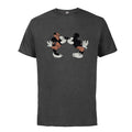 Dark Charcoal - Front - Disney Womens-Ladies Smooch Mickey & Minnie Mouse T-Shirt