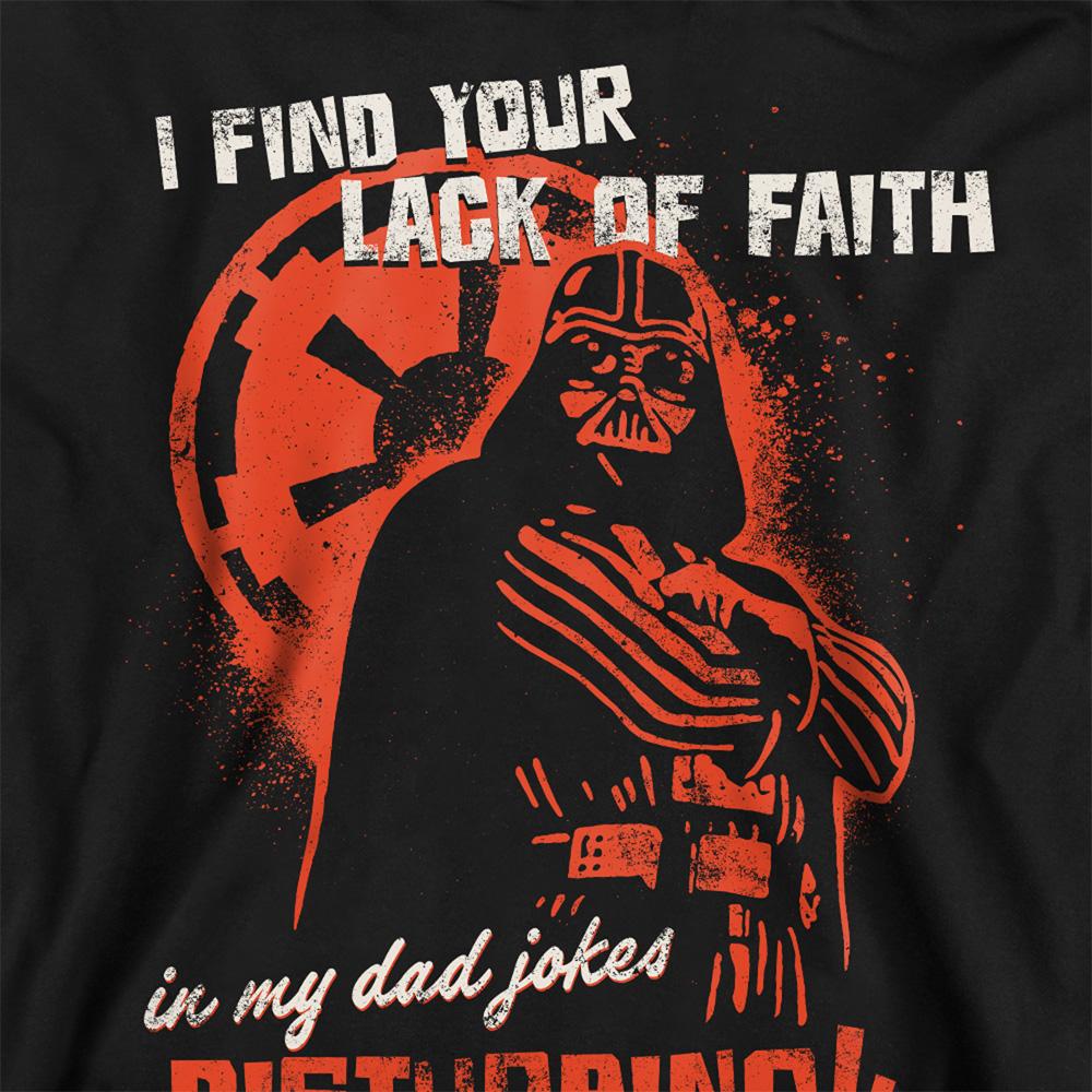 Black - Side - Star Wars Unisex Adult Dad Jokes Disturbing Darth Vader Sweatshirt