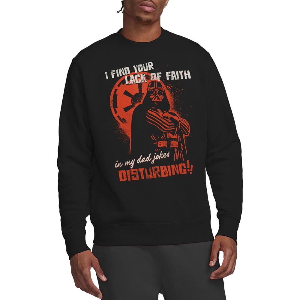 Black - Lifestyle - Star Wars Unisex Adult Dad Jokes Disturbing Darth Vader Sweatshirt