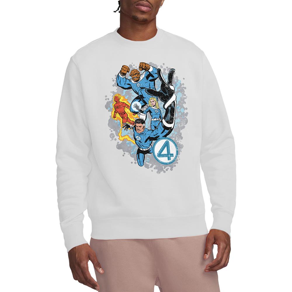 White - Lifestyle - Fantastic Four Unisex Adult The First Family Together Sweatshirt