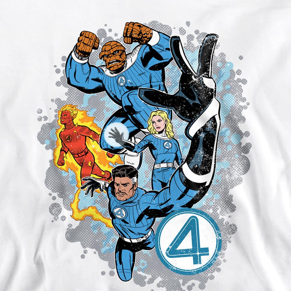 White - Side - Fantastic Four Unisex Adult The First Family Together Sweatshirt