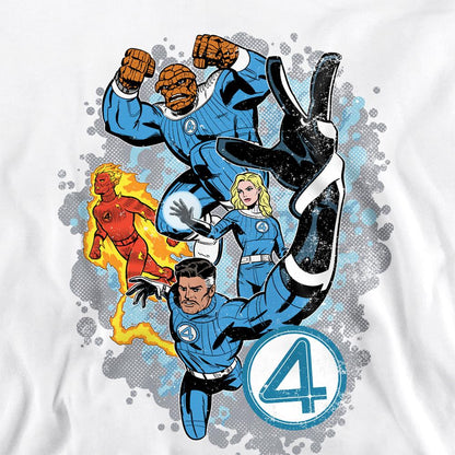White - Side - Fantastic Four Unisex Adult The First Family Together Sweatshirt