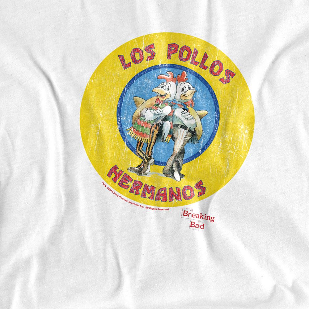 White - Side - Breaking Bad Unisex Adult Los Pollos Hermanos T-Shirt