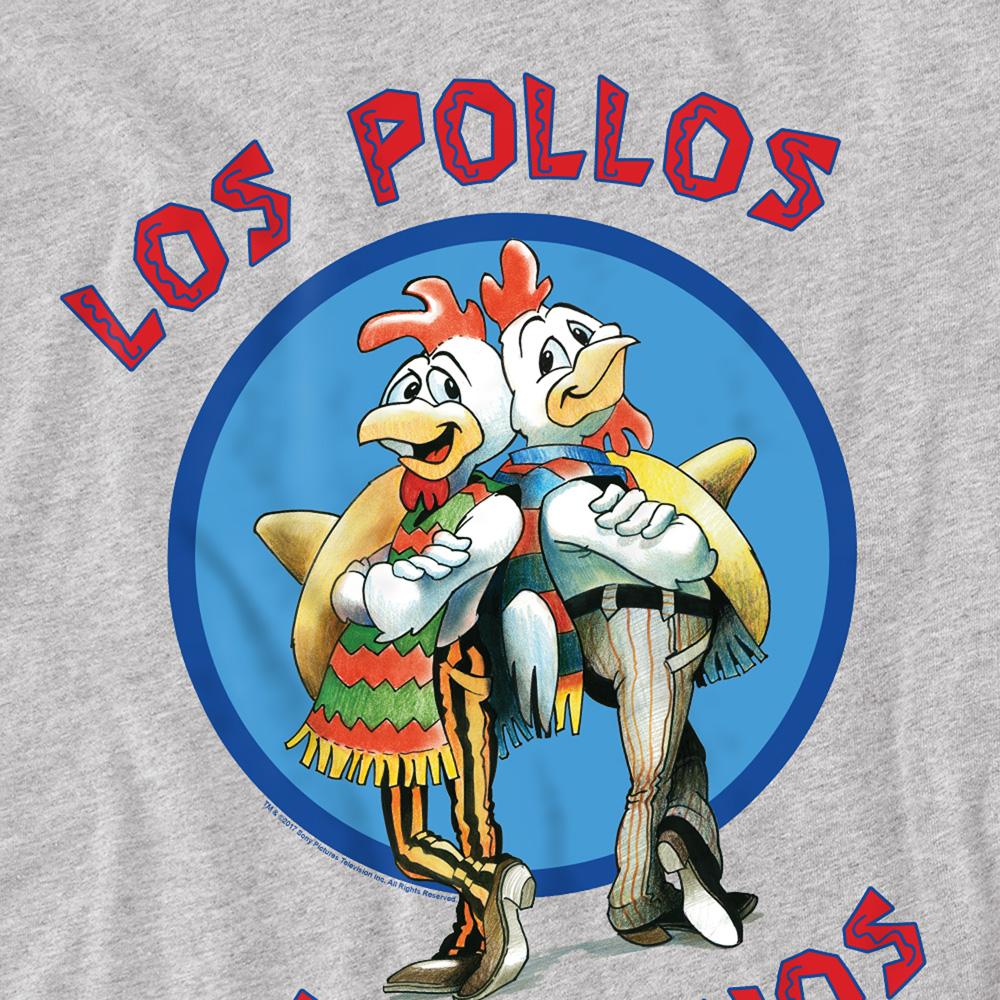 Athletic Heather - Side - Breaking Bad Unisex Adult Los Pollos Hermanos T-Shirt