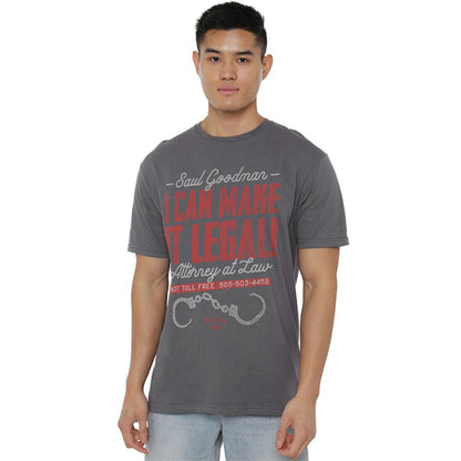 Charcoal - Lifestyle - Breaking Bad Unisex Adult I Can Make It Legal! T-Shirt