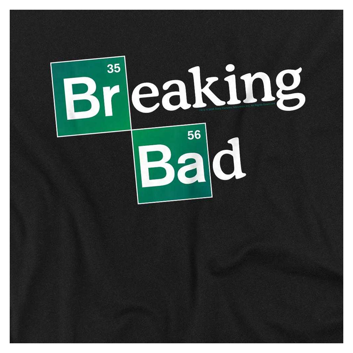 Black - Side - Breaking Bad Unisex Adult Logo Long-Sleeved T-Shirt