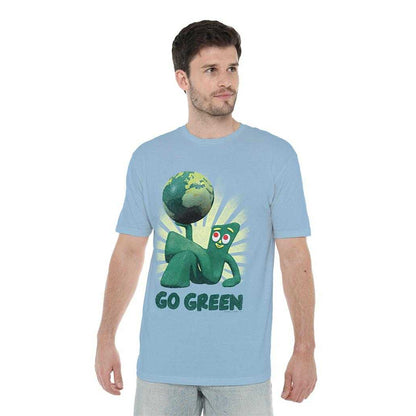 Light Blue - Lifestyle - Gumby Unisex Adult Go Green T-Shirt