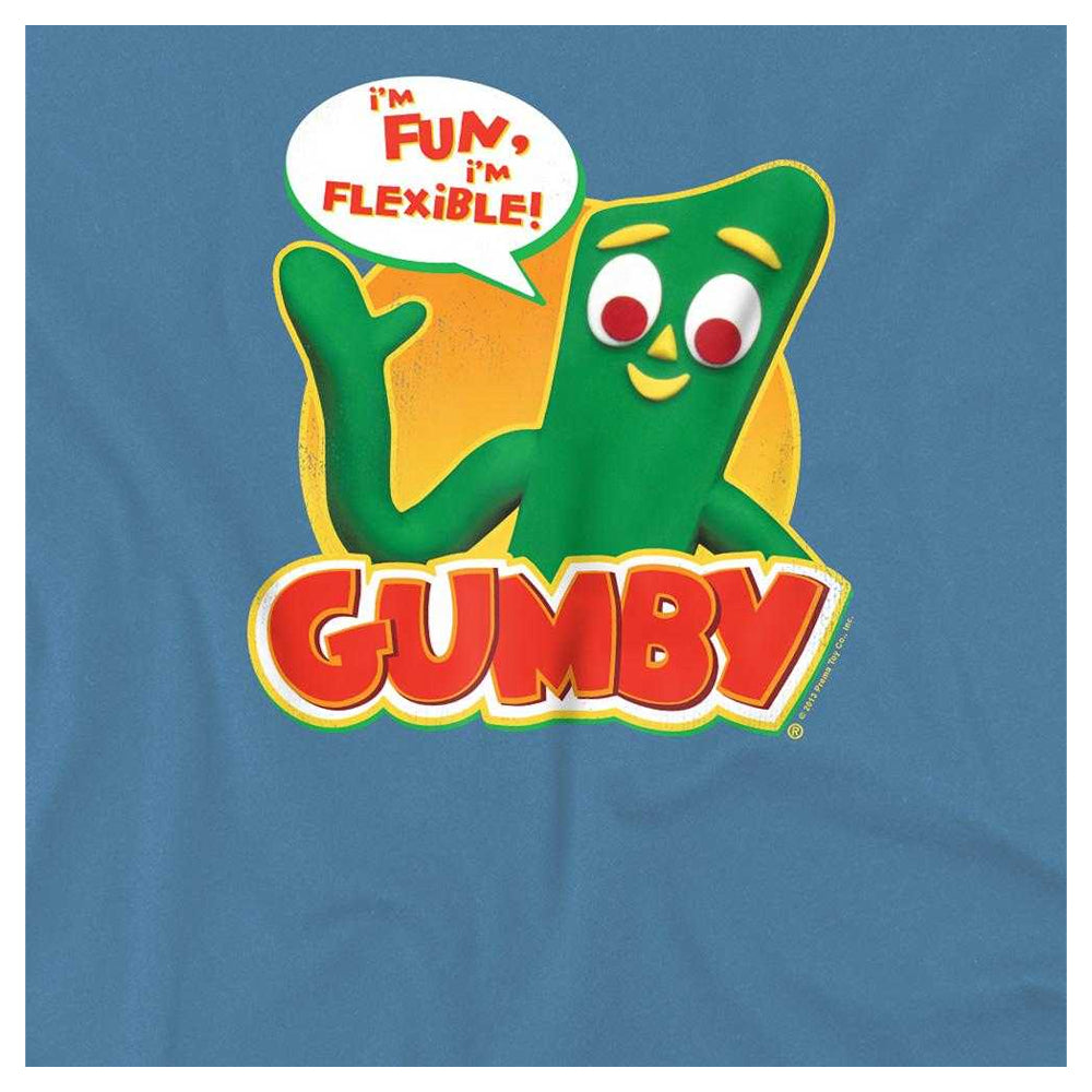 Carolina Blue - Side - Gumby Unisex Adult Fun & Flexible T-Shirt