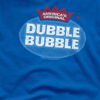 Royal Blue - Side - Dubble Bubble Unisex Adult Vintage Logo T-Shirt