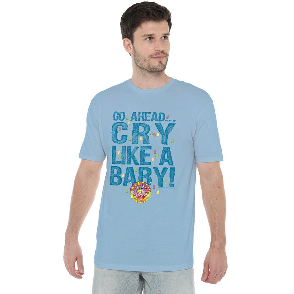 Light Blue - Side - Dubble Bubble Unisex Adult Cry Like A Baby T-Shirt