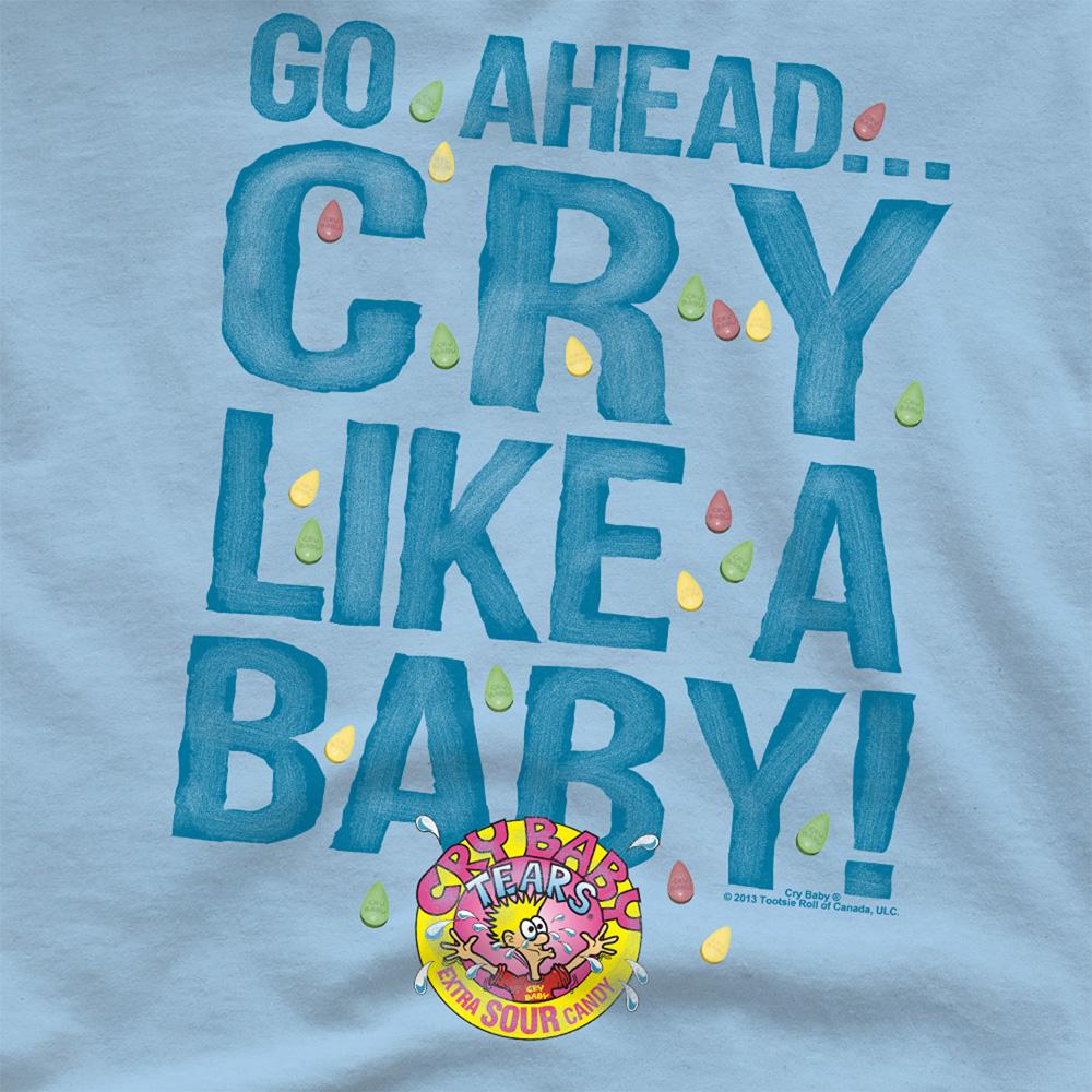 Light Blue - Pack Shot - Dubble Bubble Unisex Adult Cry Like A Baby T-Shirt