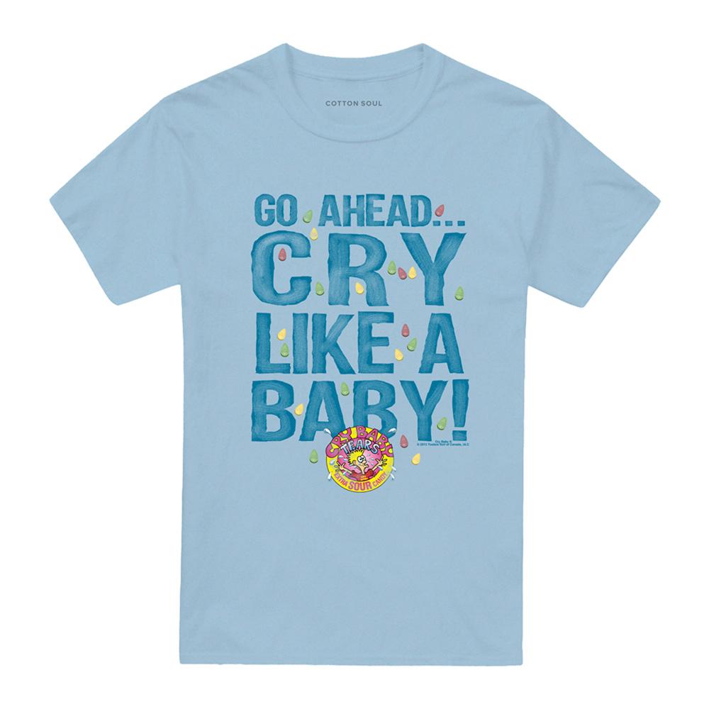 Light Blue - Front - Dubble Bubble Unisex Adult Cry Like A Baby T-Shirt
