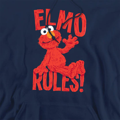 Navy - Pack Shot - Sesame Street Unisex Adult Rules Elmo Hoodie